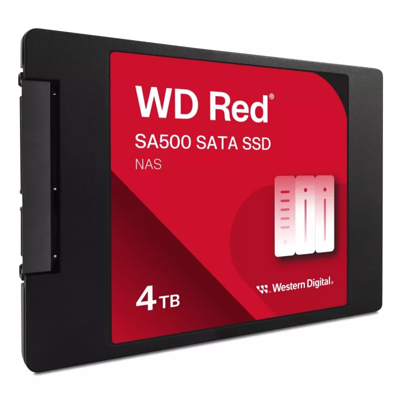 SSD WESTERN DIGITAL - WD Red SA500 - 4TB - SATA 6Gb/s - 2,5 polegadas/7mm (WDS400T2R0A)