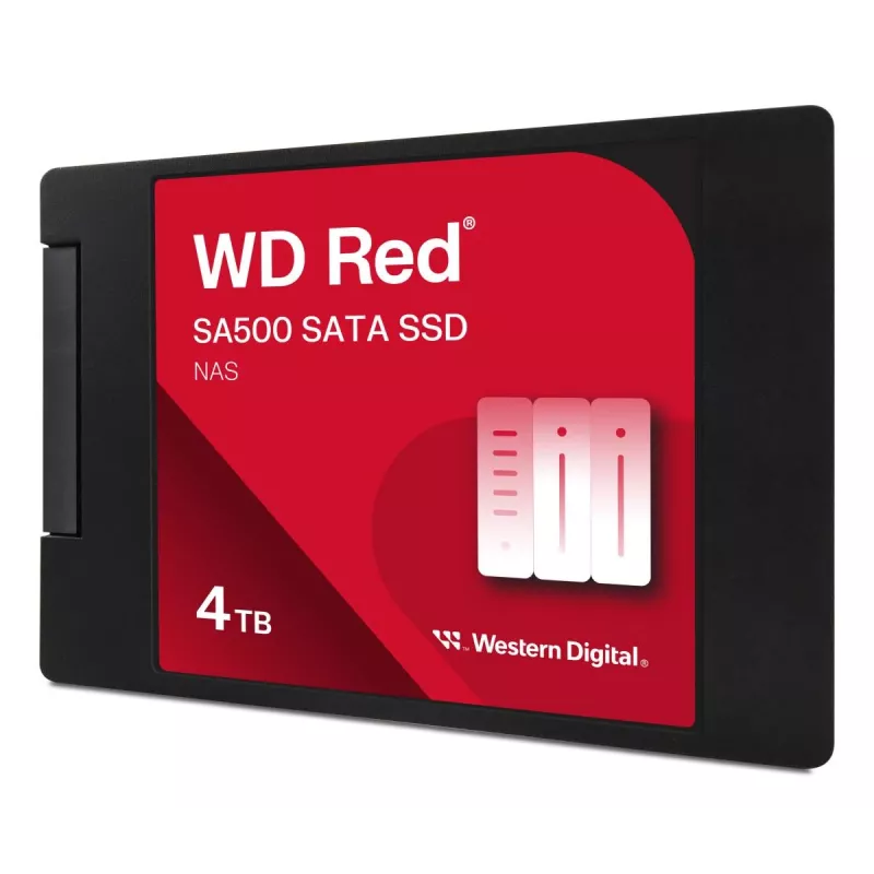 SSD WESTERN DIGITAL - WD Red SA500 - 4TB - SATA 6Gb/s - 2,5 polegadas/7mm (WDS400T2R0A)