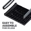 Fellowes apoio de pés sob a secretária - Breyta apoio de pés ergonómico com superfície texturada - banco de apoio de pés para escritório e casa - preto