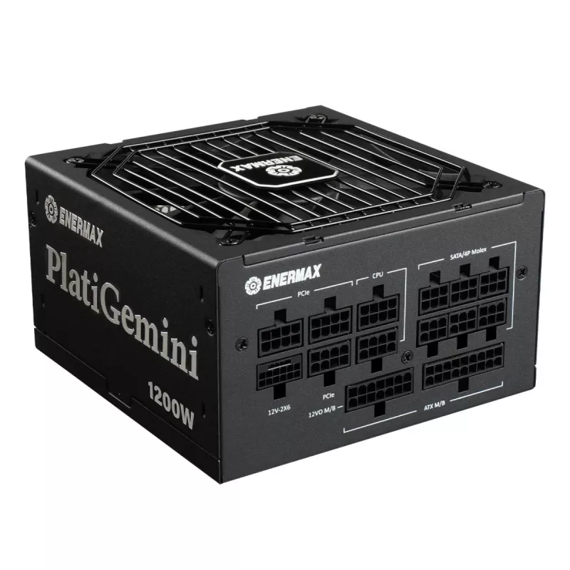 Fonte de alimentação ENERMAX Platigemini 1200 Watt 80 Plus Platinum totalmente modular ATX 3.1 & ATX12vo