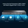 TP-Link Omada Switch gerido L2+ 24 portas 2.5GBASE-T e 4 portas 10GE SFP+ com 16 portas PoE+ & 8 portas PoE++