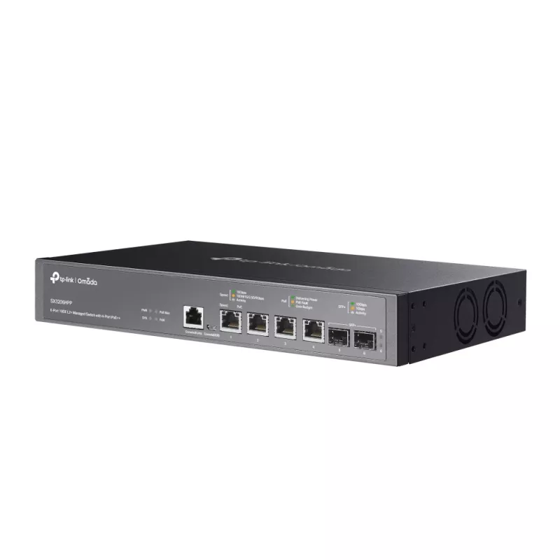 Switch gerido TP-Link JetStream TL-SX3206HPP 6 portas 10GE L2+ 4 portas PoE++