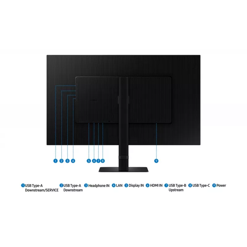 Monitor Samsung S80UD 81,3 cm (32 polegadas) 3840 x 2160 píxeis 4K Ultra HD LCD preto