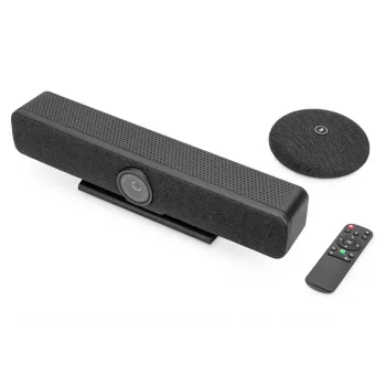 Barra de vídeo 4K tudo-em-um DIGITUS - sistema de videoconferência (4 microfones/1 altifalante, 1 microfone de mesa)