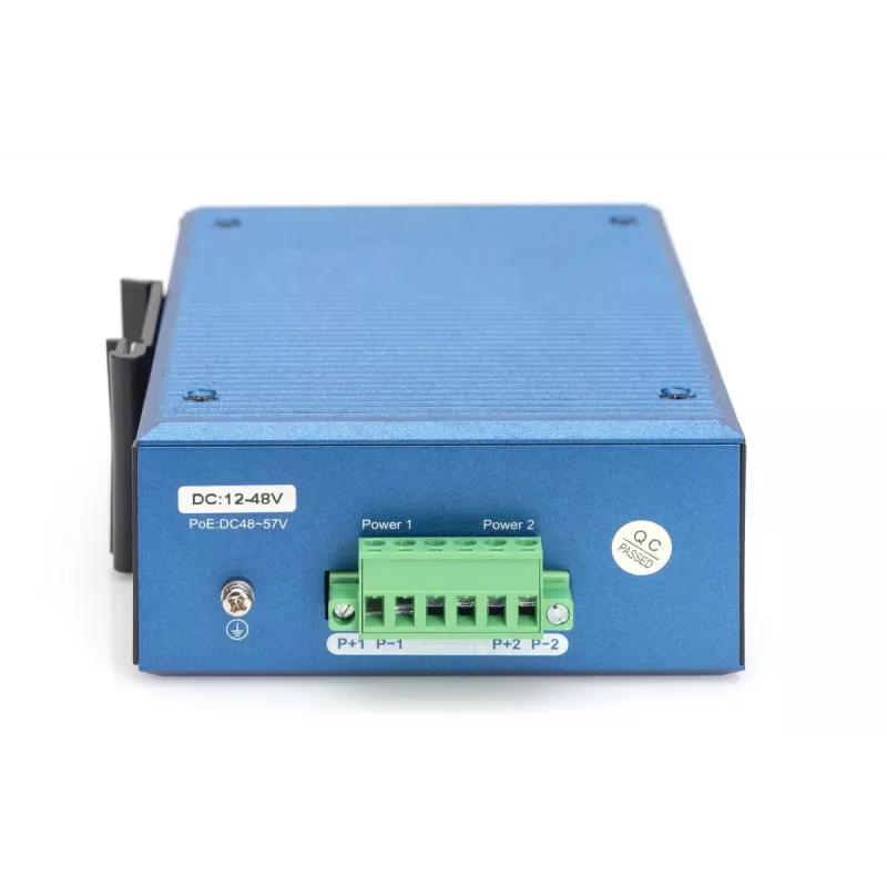 DIGITUS switch Fast Ethernet industrial 8+2 portas 8 portas FE RJ45 2 portas GE SFP