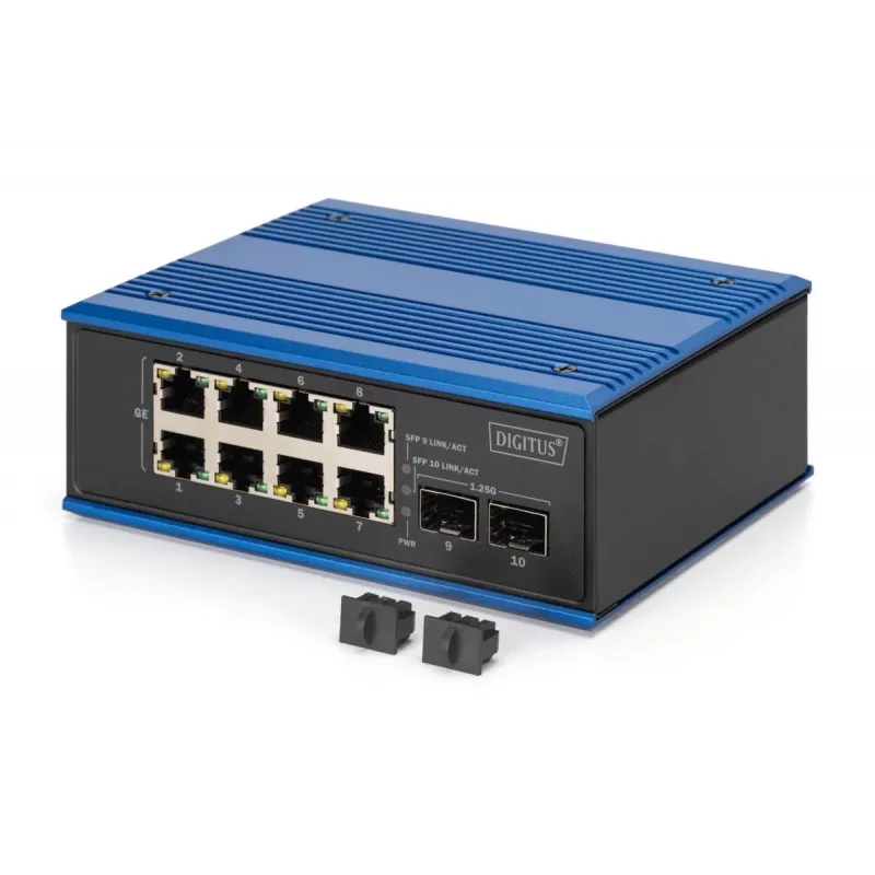 Switch não gerido DIGITUS DN-651150 8 portas Gigabit Ethernet 2 módulos SFP