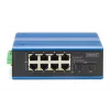 DIGITUS switch Gigabit Ethernet PoE industrial 8+2 portas 8 portas GE PoE RJ45 2 portas GE SFP