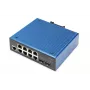 DIGITUS switch Ethernet PoE Gigabit L2 gerido industrial 8+2 portas 8xGE RJ45 + 2 portas SFP IEEE802.3at (30W)