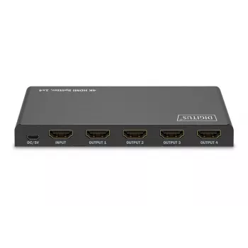 DIGITUS splitter HDMI 1x4. 4K/60Hz HDCP 2.3. Controlo EDID