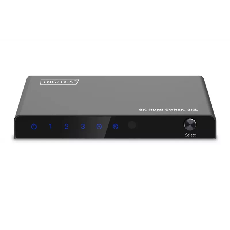 DIGITUS switch HDMI 3x1. 8K/60Hz (4:4:4). HDR. HDCP 2.3