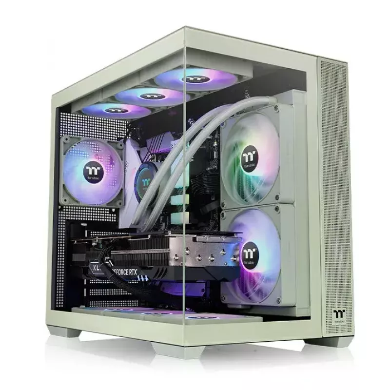 Caixa para PC Thermaltake View 380 TG ARGB midi tower verde