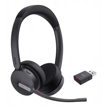 Yealink WH64 Hybrid Dual UC headset sem fios com arco de cabeça escritório/call center Micro-USB Bluetooth preto