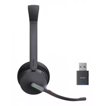 Yealink WH64 Hybrid Dual UC headset sem fios com arco de cabeça escritório/call center Micro-USB Bluetooth preto