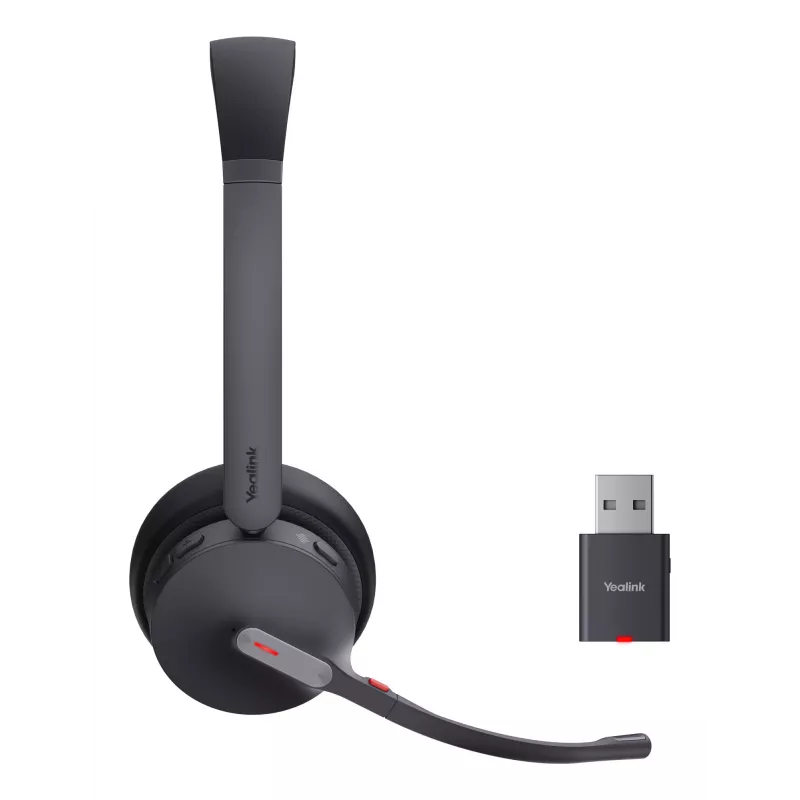 Yealink WH64 Hybrid Dual UC headset sem fios com arco de cabeça escritório/call center Micro-USB Bluetooth preto