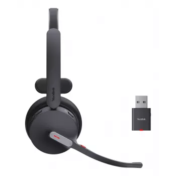 Yealink WH64 Hybrid Mono UC headset sem fios com arco de cabeça escritório/call center Micro-USB Bluetooth preto