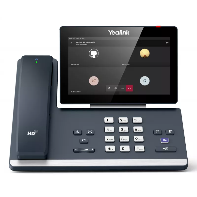 Yealink MP58-WH E2 Teams, telefone IP, cinzento, auscultador com fios, LCD, 17,8 cm (7 polegadas), 1024 x 600 píxeis