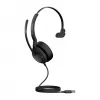 Jabra Evolve2 50 USB-A MS Mono auricular com microfone, com fio e Bluetooth, 20 - 20000 Hz, escritório/call center, 99 g, preto