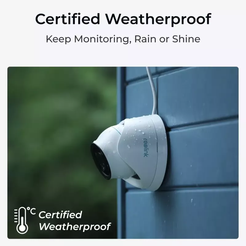 Câmara de vigilância IP Reolink P434 4K, Dome, 8 MP, 3840×2160, PoE/DC, 2,8–8 mm, visão noturna IV 30 m, microSD até 256 GB