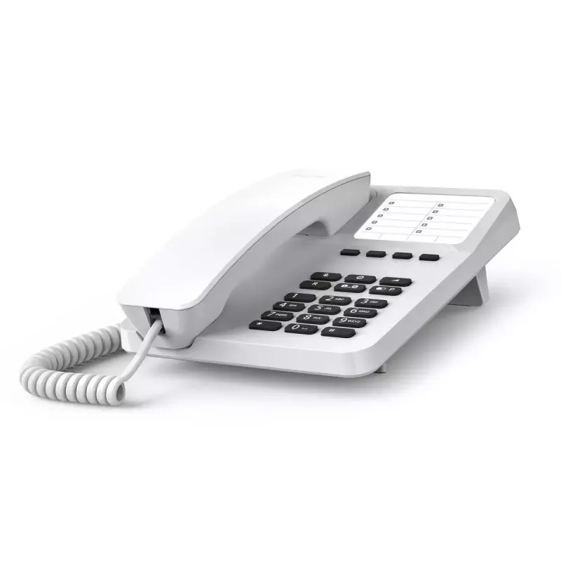 Telefone analógico Gigaset DESK 400 branco auscultador com fios 10 entradas na lista telefónica