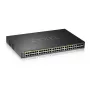 Switch de rede Zyxel GS2220-50HP-EU0101F gerido L2 Gigabit Ethernet (10/100/1000) Power over Ethernet (PoE) preto