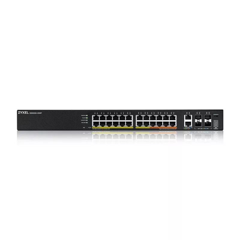 Zyxel XGS2220-30HP gerido L3 Gigabit Ethernet (10/100/1000) Power over Ethernet (PoE) preto