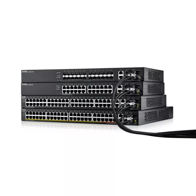 Zyxel XGS2220-30HP gerido L3 Gigabit Ethernet (10/100/1000) Power over Ethernet (PoE) preto