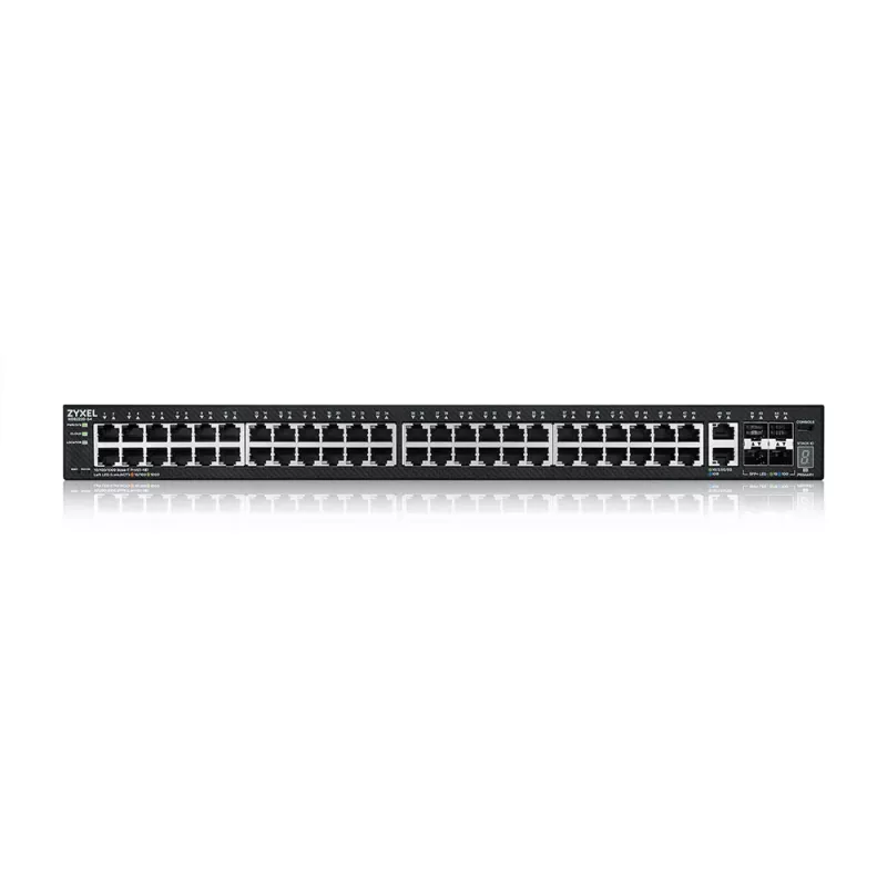 Switch gerido L3 Zyxel XGS2220-54 48 portas Gigabit Ethernet 216 Gbit/s