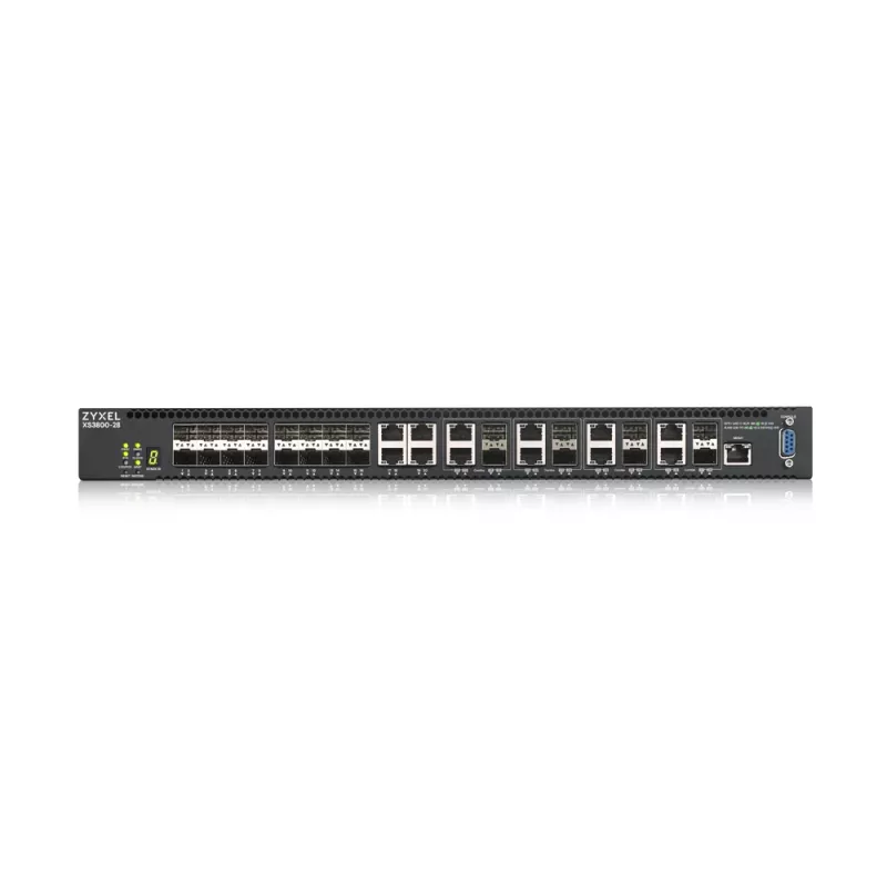 Zyxel XS3800-28 gerido L2+ 10G Ethernet (100/1000/10000) preto