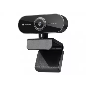 Webcam USB Sandberg Flex 1080P HD, 2 MP, 1920 x 1080 píxeis, Full HD, 30 fps, USB, preto