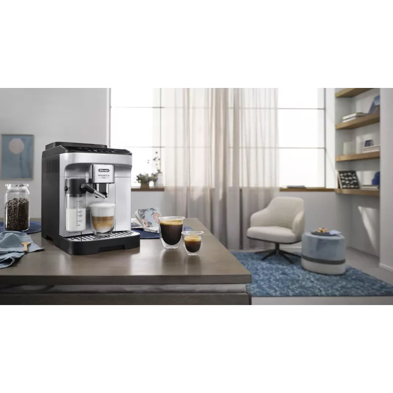 Máquina de café expresso De’Longhi Magnifica ECAM 290.61.SB — automática, depósito de água de 1,8 l, controlo tátil, 1450 W, prateado