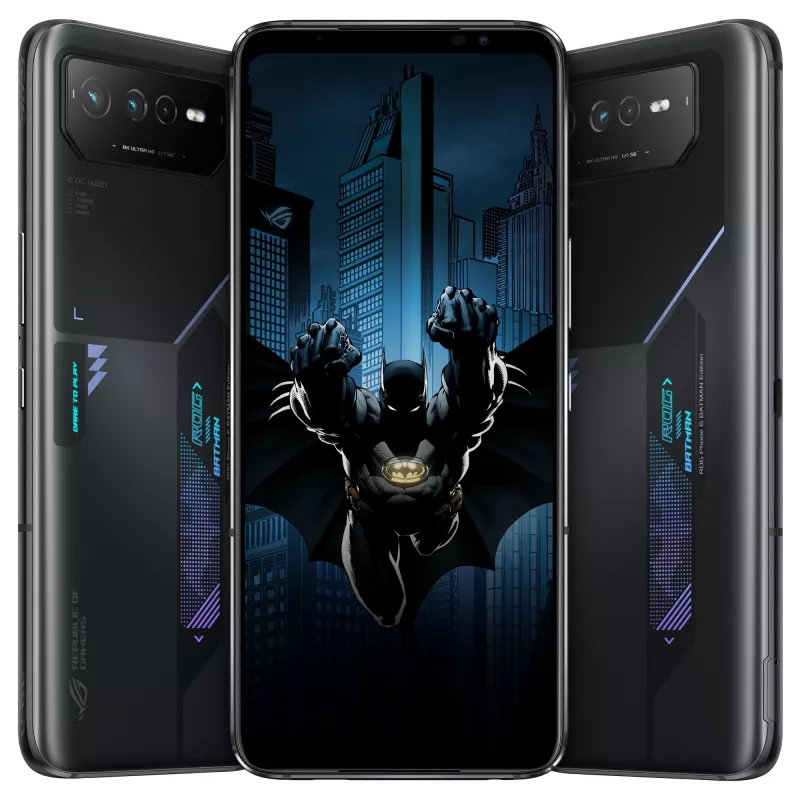 ASUS ROG Phone 6D Batman Edition, 12 GB/256 GB, 6,78 polegadas, Night Black