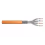 DIGITUS DK-1743-VH-050 cabo de instalação Cat 7 S/FTP, AWG 23/1, simplex, 50 m, 1200 MHz, Dca, livre de halogéneos, laranja