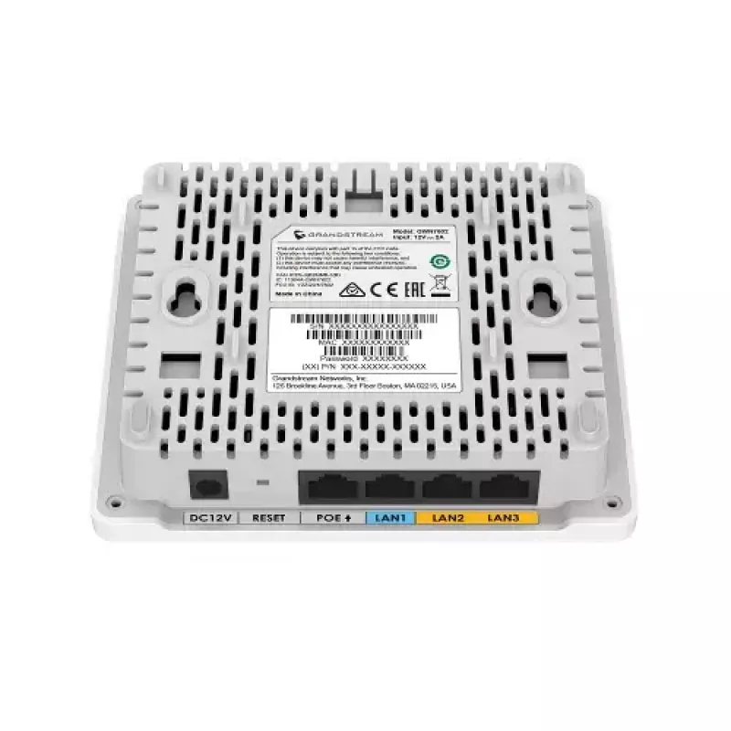 Grandstream GWN7603 ponto de acesso Wi-Fi 5 Wave-2, 2,4/5 GHz, 867 Mbit/s, LAN Gigabit, PoE, montável na parede, branco
