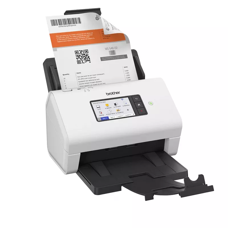 Brother ADS-4900W Scanner ADF + scanner de alimentação 600 x 600 DPI A4 Preto, Branco