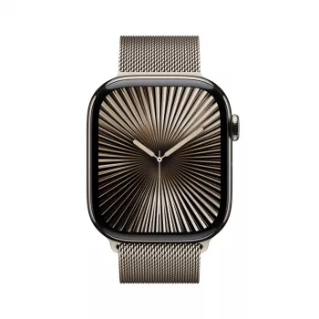 APPLE Watch Series 10 GPS + Cellular 46mm Caixa de titânio natural com bracelete Milanese natural - S/M