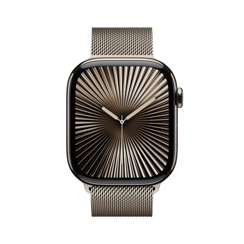 APPLE Watch Series 10 GPS + Cellular 46mm Caixa de titânio natural com bracelete Milanese natural - S/M