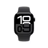 Smartwatch Apple Watch Series 10 GPS 42mm Caixa de alumínio preto azeviche com bracelete desportiva preta - S/M