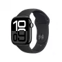 Smartwatch Apple Watch Series 10 GPS 42mm Caixa de alumínio preto azeviche com bracelete desportiva preta - S/M
