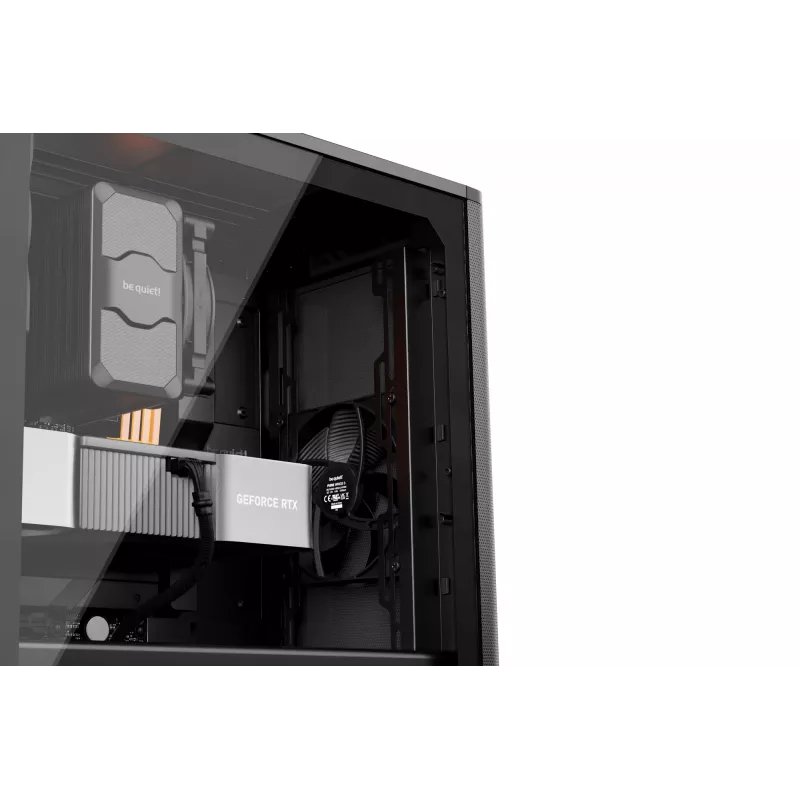 be quiet! PURE BASE 501 Airflow Window BGW74 caixa de PC Midi Tower, ATX, janela de vidro temperado, 2 ventoinhas PWM de 140 mm, radiador até 360 mm, 2x 3,5″ + 5x 2,5″, 2x USB 3.0, USB 3.2 Gen 2 Type-C, preta