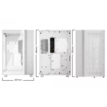 Caixa de PC be quiet! LIGHT BASE 900 DX Branco Full Tower — suporte ATX/EATX, painel lateral de vidro, Multi-RGB, GPU máx. 495 mm, altura do cooler da CPU 190 mm