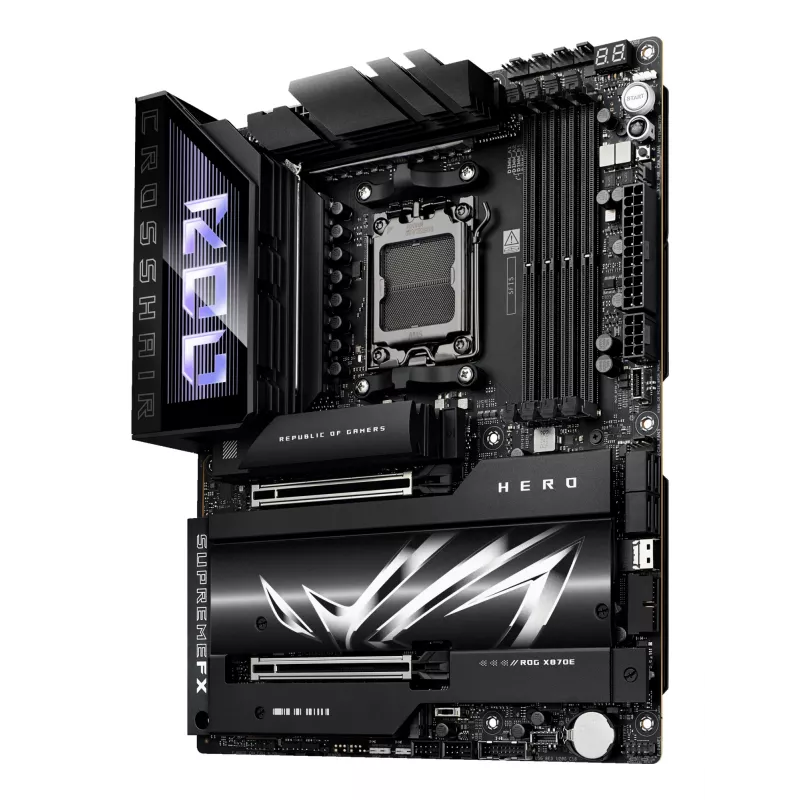 Motherboard ASUS ROG CROSSHAIR X870E HERO — AMD X870E, Socket AM5, ATX, 4× DDR5 DIMM, 192 GB, Wi‑Fi 7, Bluetooth 5.4