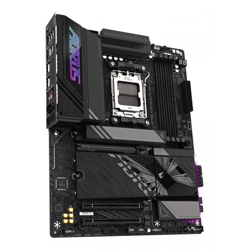 Motherboard GIGABYTE X870E AORUS ELITE WIFI7 ATX, AMD X870E, Socket AM5, DDR5, 4x DIMM, Wi‑Fi 7, 2,5Gb LAN
