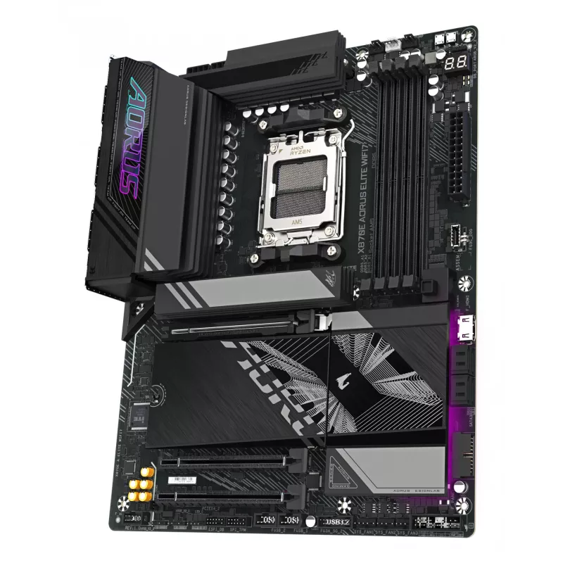 Motherboard GIGABYTE X870E AORUS ELITE WIFI7 ATX, AMD X870E, Socket AM5, DDR5, 4x DIMM, Wi‑Fi 7, 2,5Gb LAN