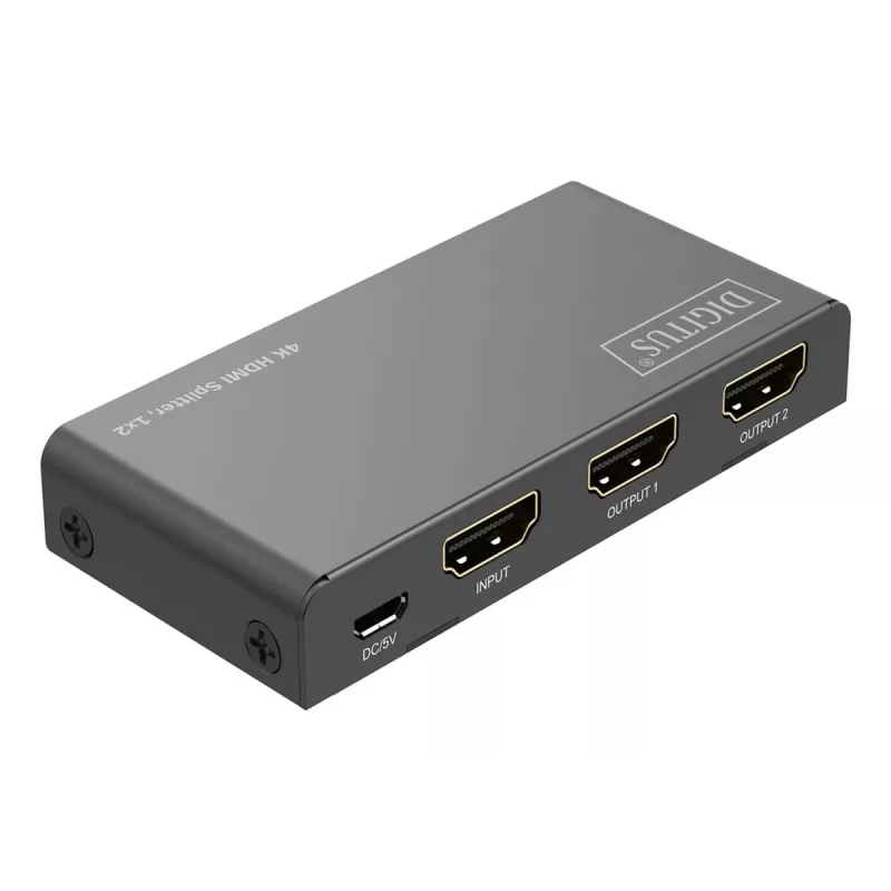 DIGITUS Splitter HDMI 1x2 4K/60Hz HDCP 2.2 EDID Control