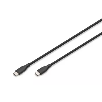 Cabo de carregamento em silicone DIGITUS USB-C - USB-C USB 2.0 60W - 1m preto