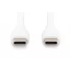 Cabo de carregamento em silicone DIGITUS USB-C - USB-C USB 2.0 60W - 2m branco