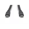 Cabo de ligação em silicone DIGITUS USB-C - USB-C USB 3.2 Gen2 10G 4K 100W - 1 m preto