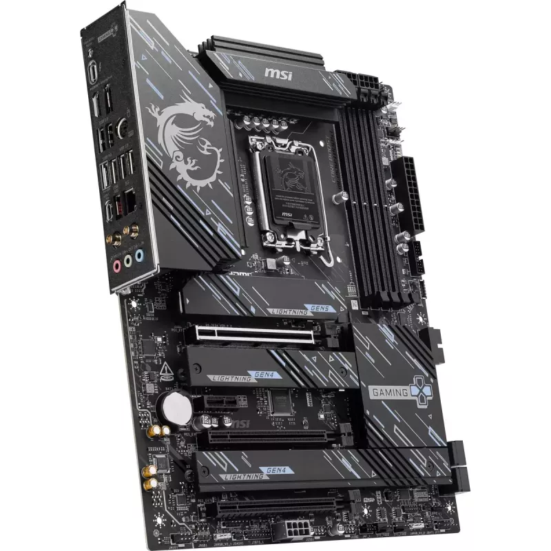 Motherboard MSI Z890 GAMING PLUS WIFI — Intel Z890, LGA 1851, ATX, DDR5, 4x DIMM, Wi‑Fi 7, LAN 5Gb, 4x M.2