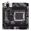 Motherboard GIGABYTE B650I AX - CPUs AMD Ryzen série 9000, VRM 5+2+1 fases, até 6400 MHz DDR5 (OC), 1x PCIe 4.0 M.2, LAN 2,5 GbE, WLAN 6E, USB 3.2 Gen 2