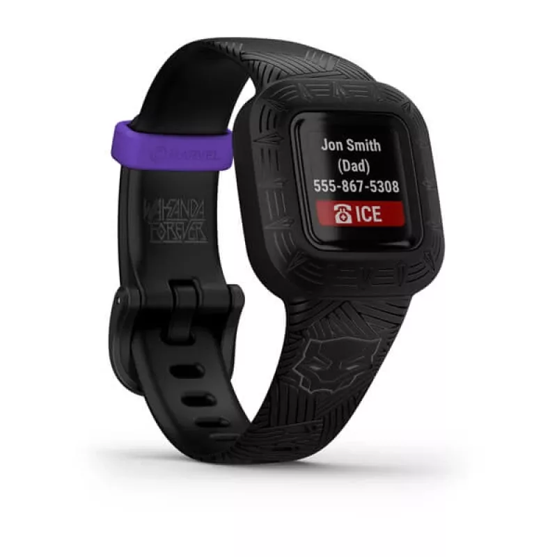 Monitor de atividade infantil GARMIN INTERNATIONAL vívofit jr. 3 – Marvel preto pantera